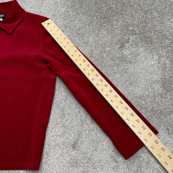Briggs New York Shaket Shirt Jacket Womens Large Red Button Up Casual Workwear. - Picture 9 of 10